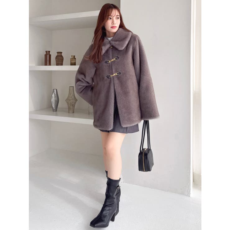 【20周年記念復刻！】ビットミドルミンクライクファーコート | dazzlin | 詳細画像3 