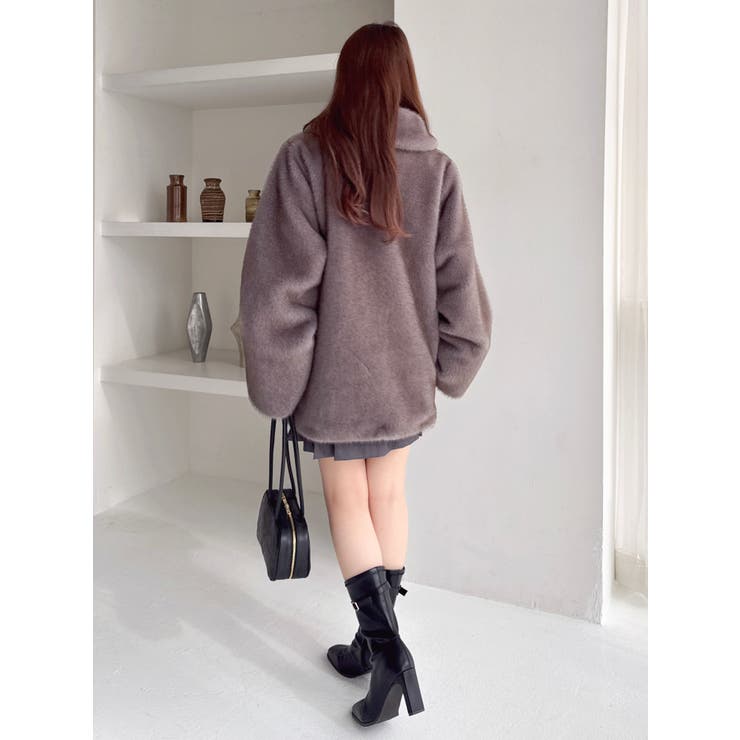 【20周年記念復刻！】ビットミドルミンクライクファーコート | dazzlin | 詳細画像4 