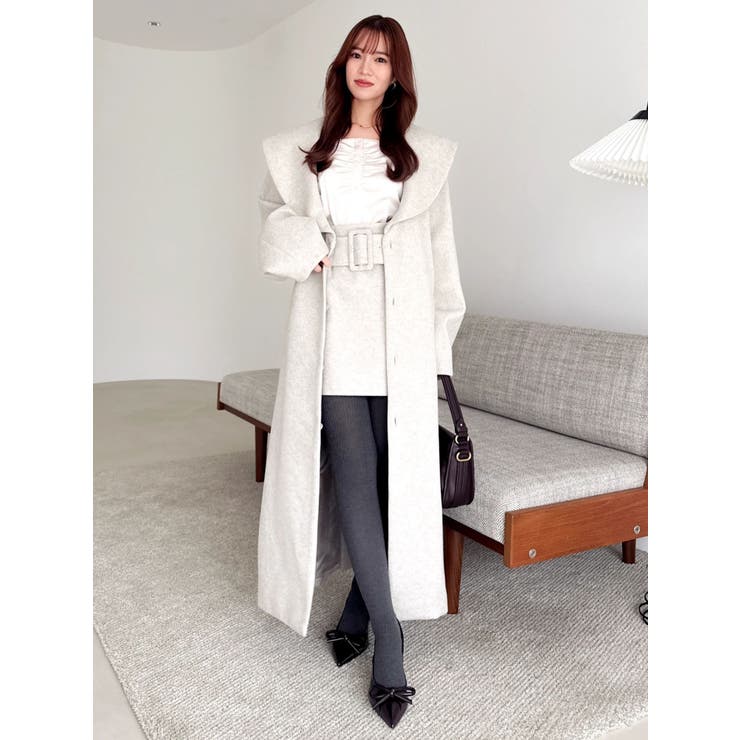 【久間田琳加コラボ】ビッグカラーコクーンコート | dazzlin | 詳細画像11 