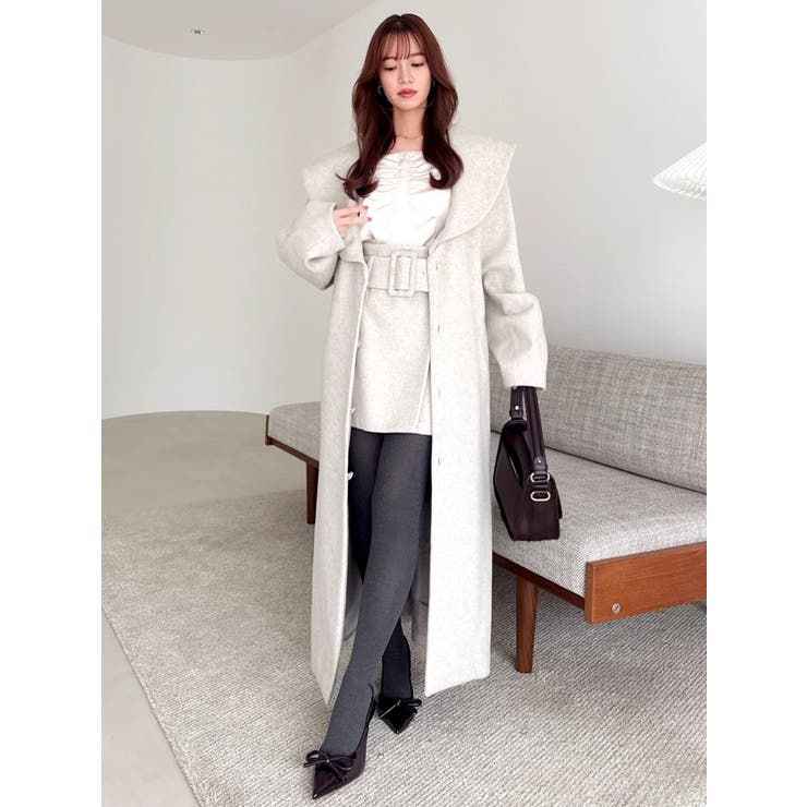 【久間田琳加コラボ】ビッグカラーコクーンコート | dazzlin | 詳細画像12 