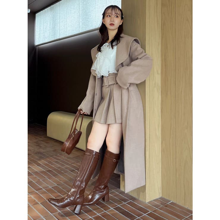 【久間田琳加コラボ】ビッグカラーコクーンコート | dazzlin | 詳細画像28 