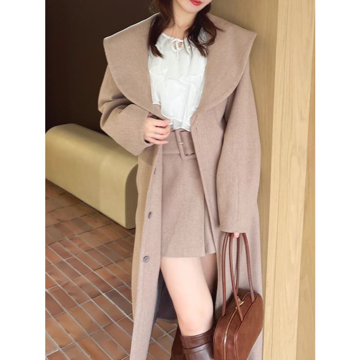 【久間田琳加コラボ】ビッグカラーコクーンコート | dazzlin | 詳細画像32 