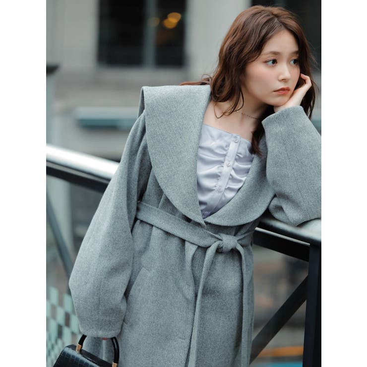 【久間田琳加コラボ】ビッグカラーコクーンコート | dazzlin | 詳細画像5 