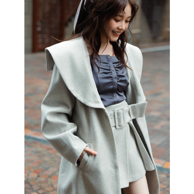 【久間田琳加コラボ】ビッグカラーコクーンコート | dazzlin | 詳細画像6 