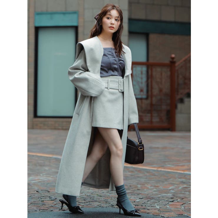 【久間田琳加コラボ】ビッグカラーコクーンコート | dazzlin | 詳細画像7 