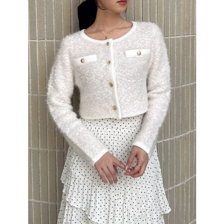 【セット対応】ヘアリーニットジャケット | dazzlin | 詳細画像12 