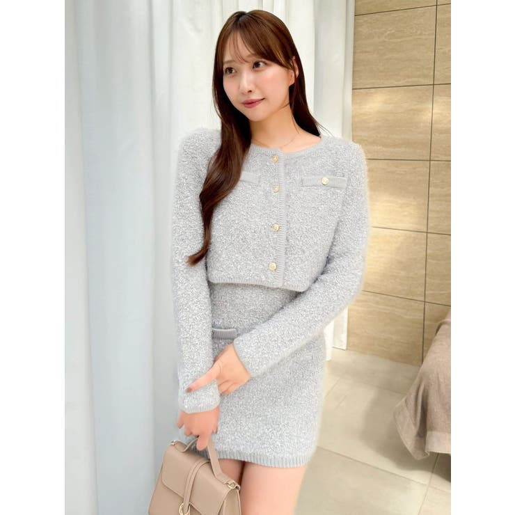 【セット対応】ヘアリーニットジャケット | dazzlin | 詳細画像20 