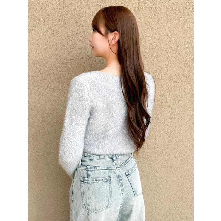 【セット対応】ヘアリーニットジャケット | dazzlin | 詳細画像25 