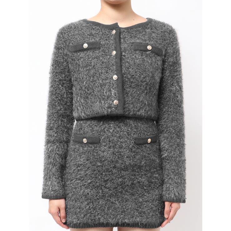 【セット対応】ヘアリーニットジャケット | dazzlin | 詳細画像35 