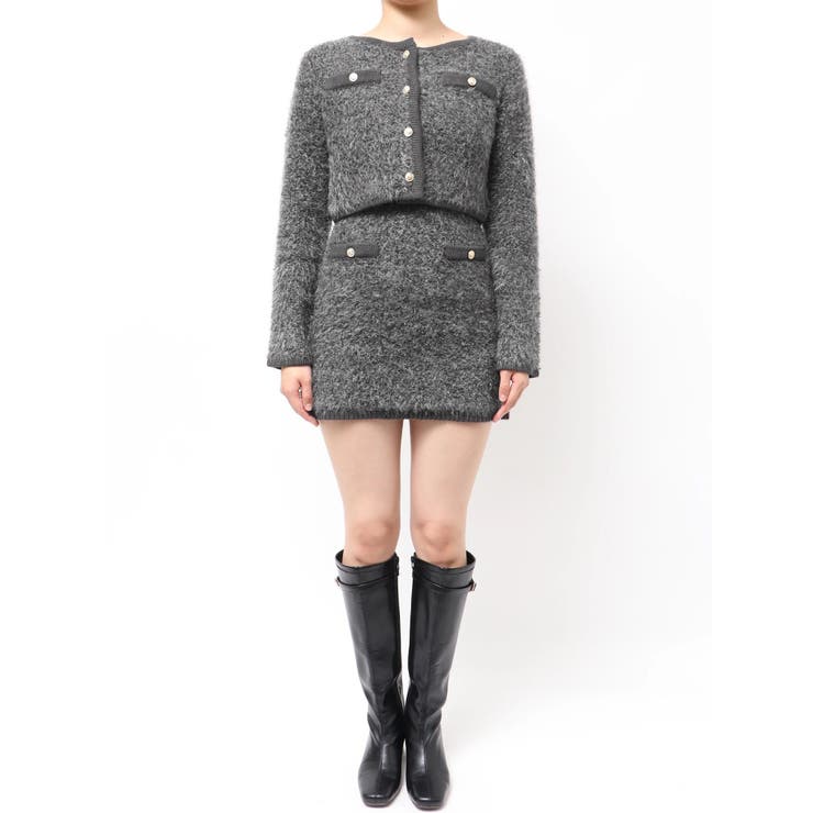 【セット対応】ヘアリーニットジャケット | dazzlin | 詳細画像42 