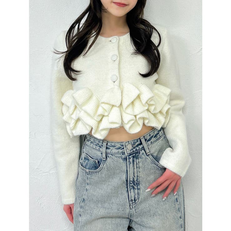 ヘムフリルニットジャケット | dazzlin | 詳細画像10 