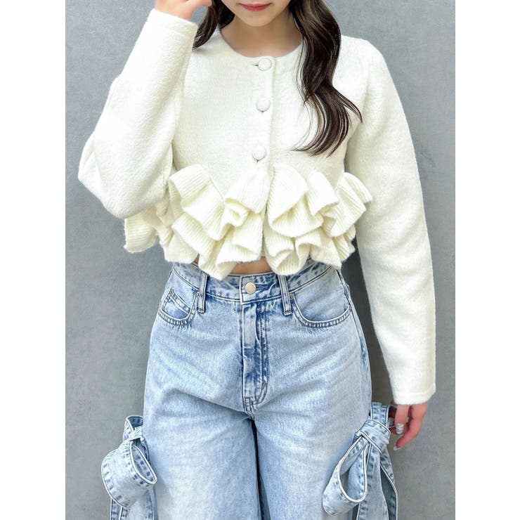 ヘムフリルニットジャケット | dazzlin | 詳細画像22 