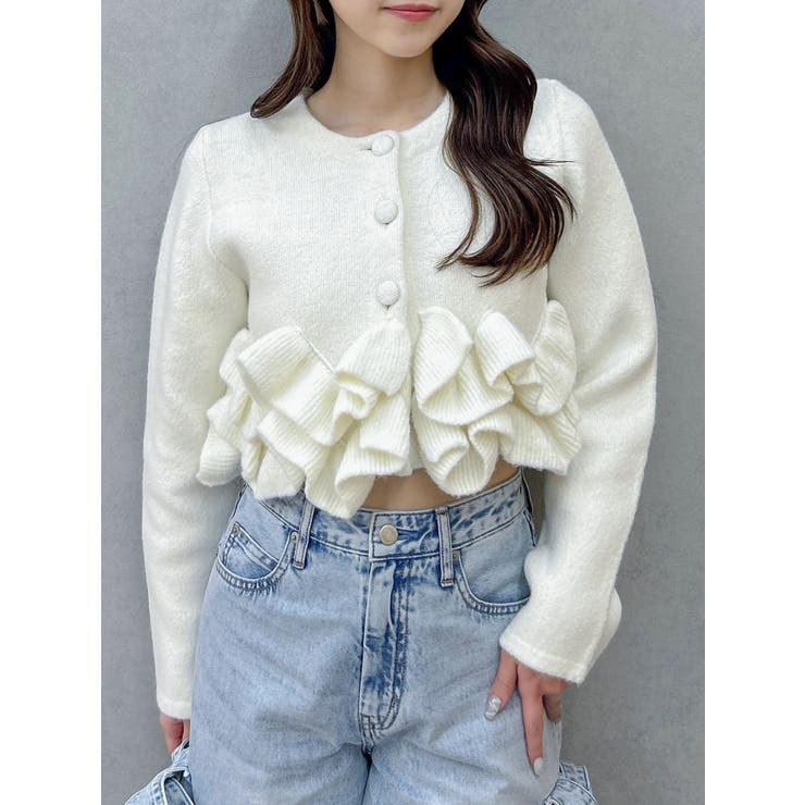 ヘムフリルニットジャケット | dazzlin | 詳細画像23 