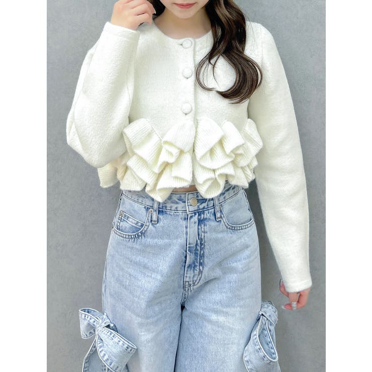 ヘムフリルニットジャケット | dazzlin | 詳細画像24 