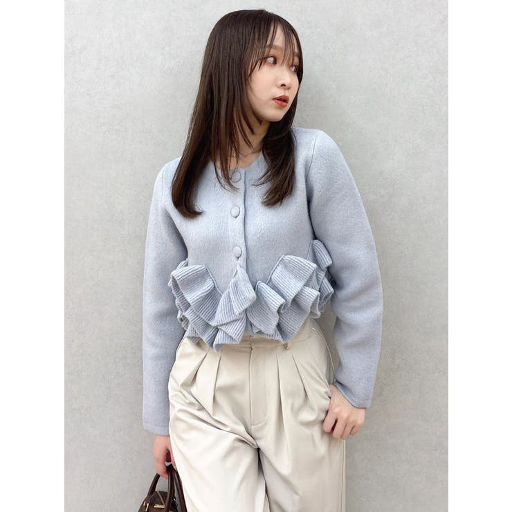 ヘムフリルニットジャケット | dazzlin | 詳細画像30 