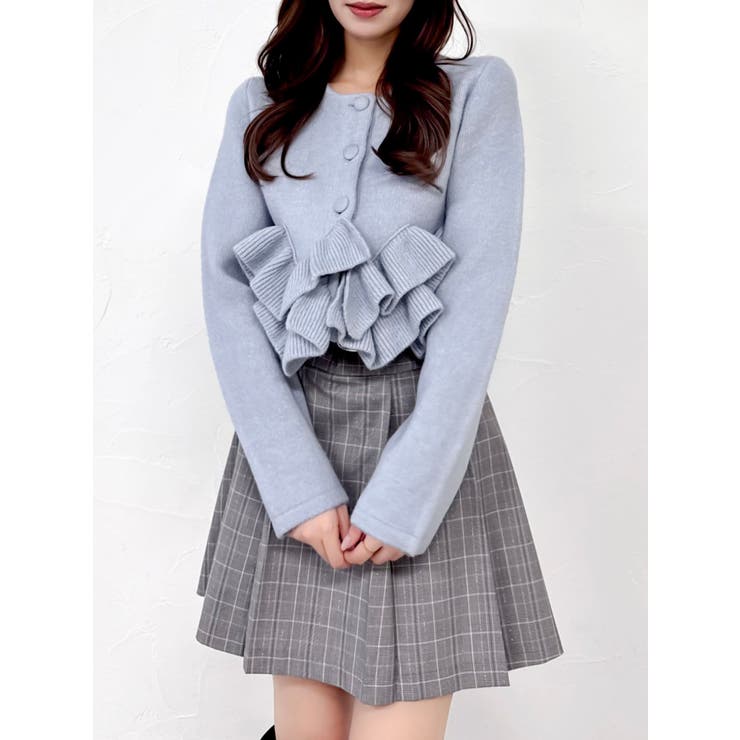 ヘムフリルニットジャケット | dazzlin | 詳細画像4 