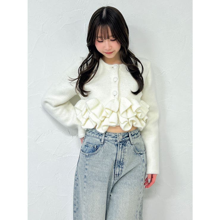 ヘムフリルニットジャケット | dazzlin | 詳細画像9 