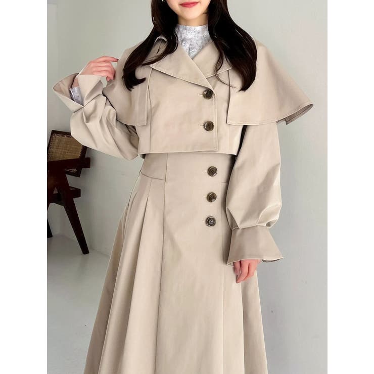 ケープショートトレンチジャケット | dazzlin | 詳細画像7 