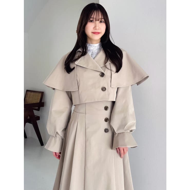 ケープショートトレンチジャケット | dazzlin | 詳細画像9 