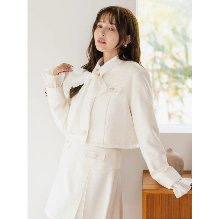 2WAYシングルツイードジャケット | dazzlin | 詳細画像3 