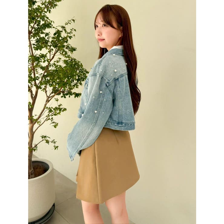 パールデニムショートジャケット | dazzlin | 詳細画像12 