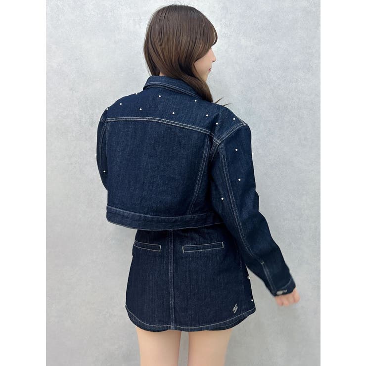 パールデニムショートジャケット | dazzlin | 詳細画像15 