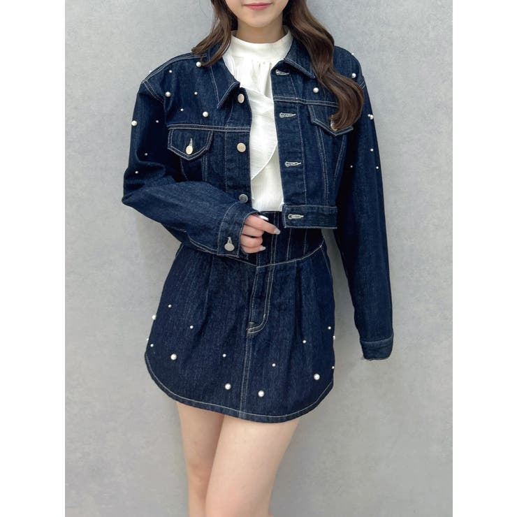 インディゴ | パールデニムショートジャケット | dazzlin