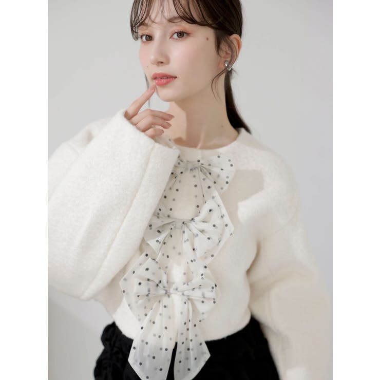 トリプルリボンショートブルゾン | dazzlin | 詳細画像14 