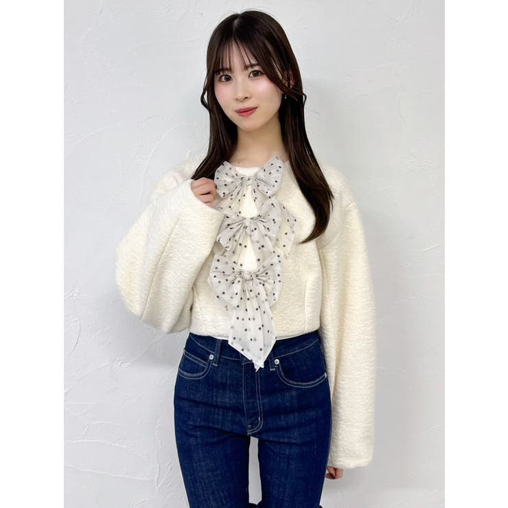 トリプルリボンショートブルゾン | dazzlin | 詳細画像2 