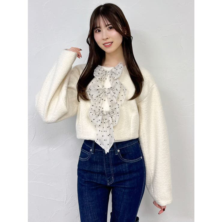 トリプルリボンショートブルゾン | dazzlin | 詳細画像3 