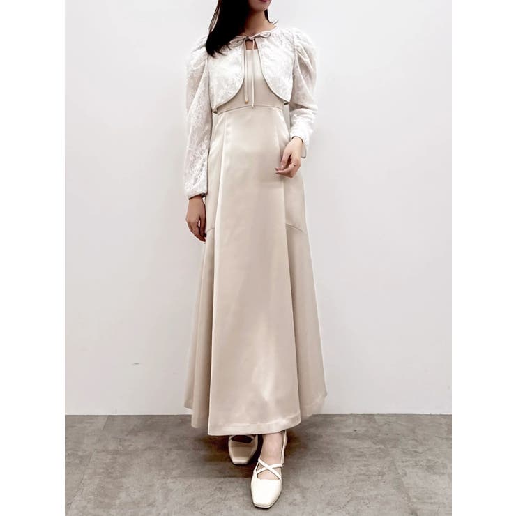 【藤井サチコラボ】ボレロSETサテンキャミドレス | dazzlin | 詳細画像10 