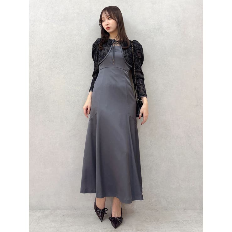 【藤井サチコラボ】ボレロSETサテンキャミドレス | dazzlin | 詳細画像16 