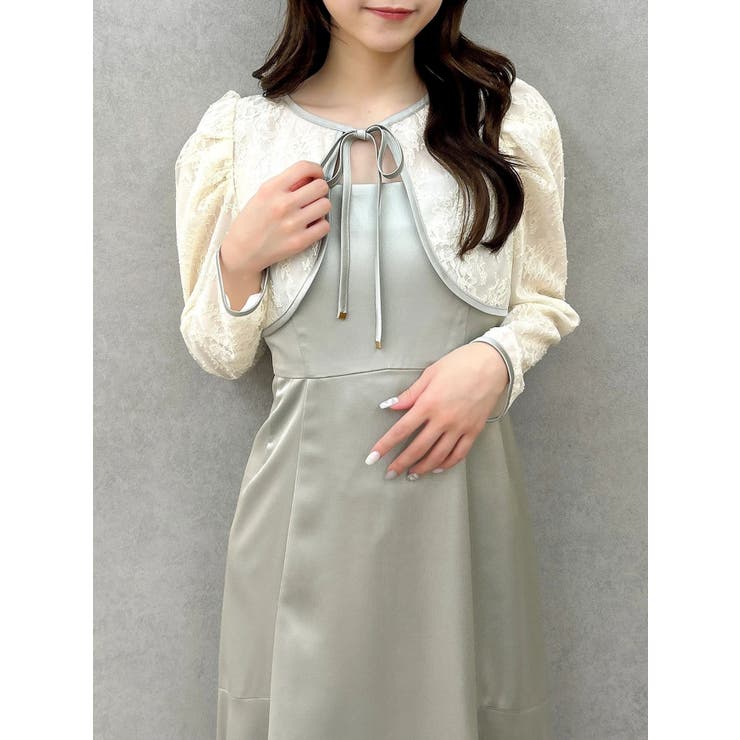 【藤井サチコラボ】ボレロSETサテンキャミドレス | dazzlin | 詳細画像26 