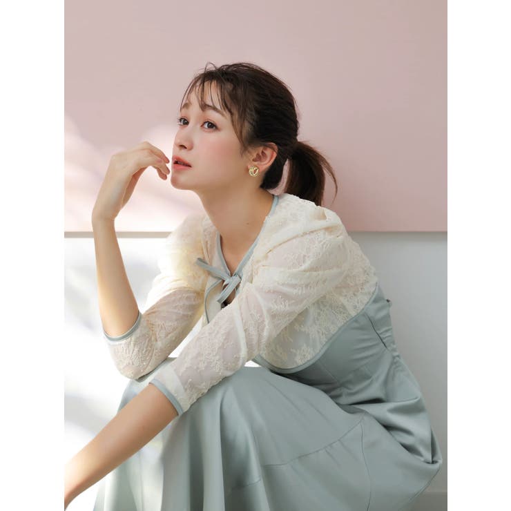 【藤井サチコラボ】ボレロSETサテンキャミドレス | dazzlin | 詳細画像4 