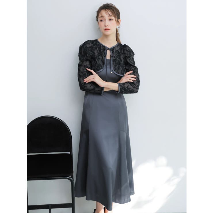 【藤井サチコラボ】ボレロSETサテンキャミドレス | dazzlin | 詳細画像9 