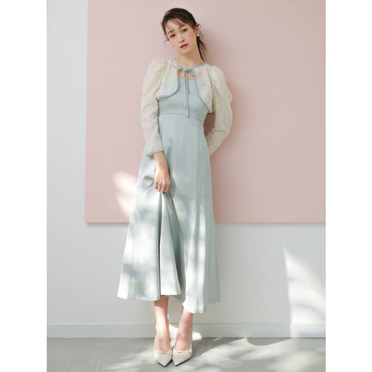 グリーン | 【藤井サチコラボ】ボレロSETサテンキャミドレス | dazzlin