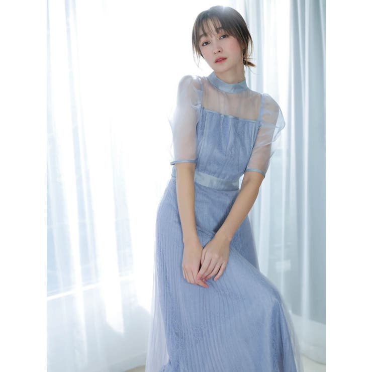 【藤井サチコラボ】チュールレイヤードレースドレス | dazzlin | 詳細画像10 