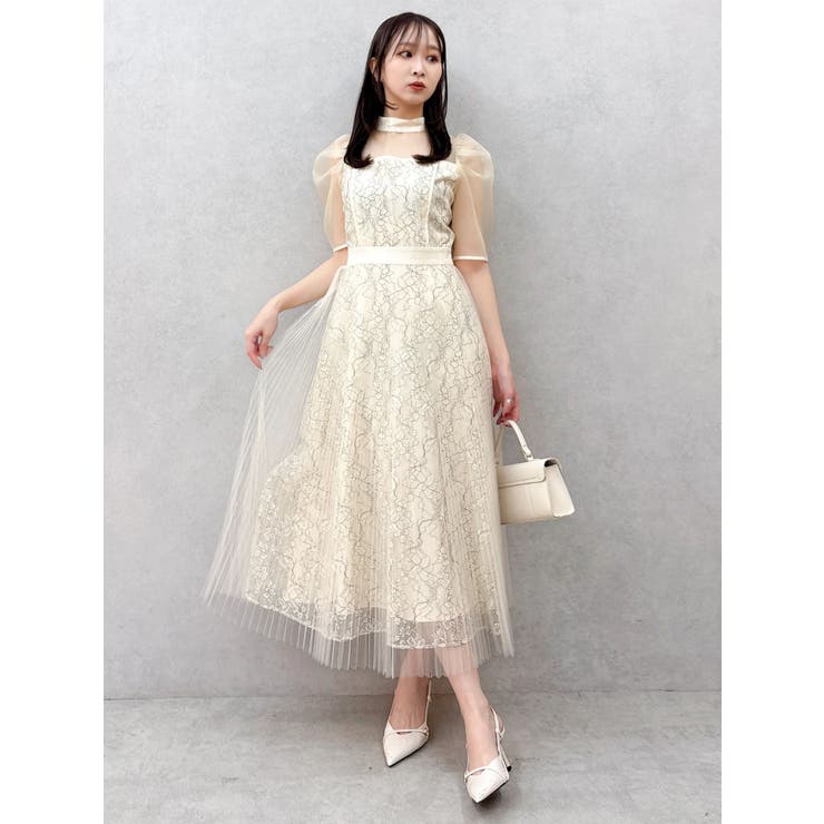 【藤井サチコラボ】チュールレイヤードレースドレス | dazzlin | 詳細画像14 