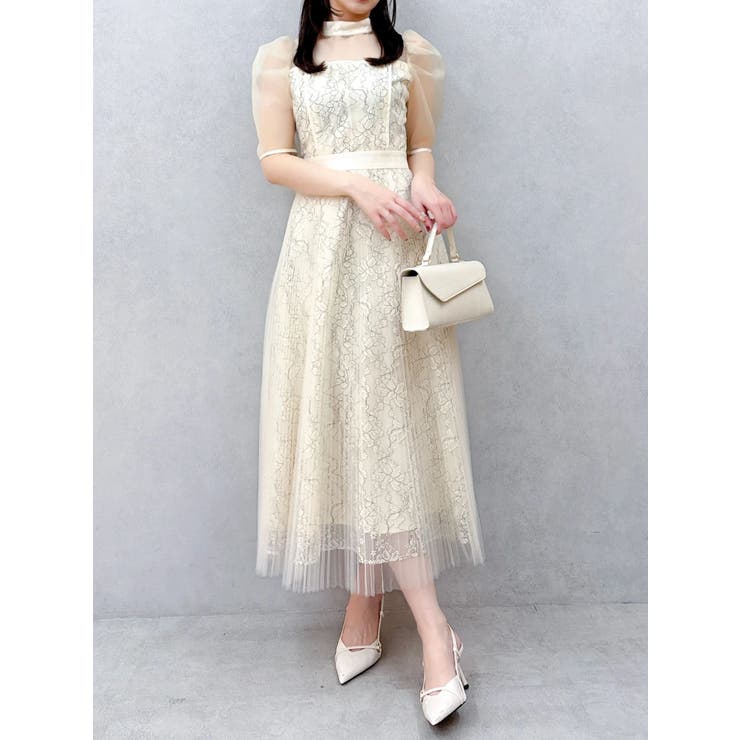 【藤井サチコラボ】チュールレイヤードレースドレス | dazzlin | 詳細画像16 