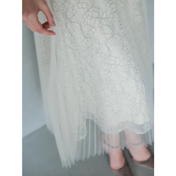 【藤井サチコラボ】チュールレイヤードレースドレス | dazzlin | 詳細画像9 