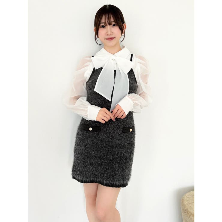 【セット対応】ヘアリーニットミニワンピース | dazzlin | 詳細画像23 