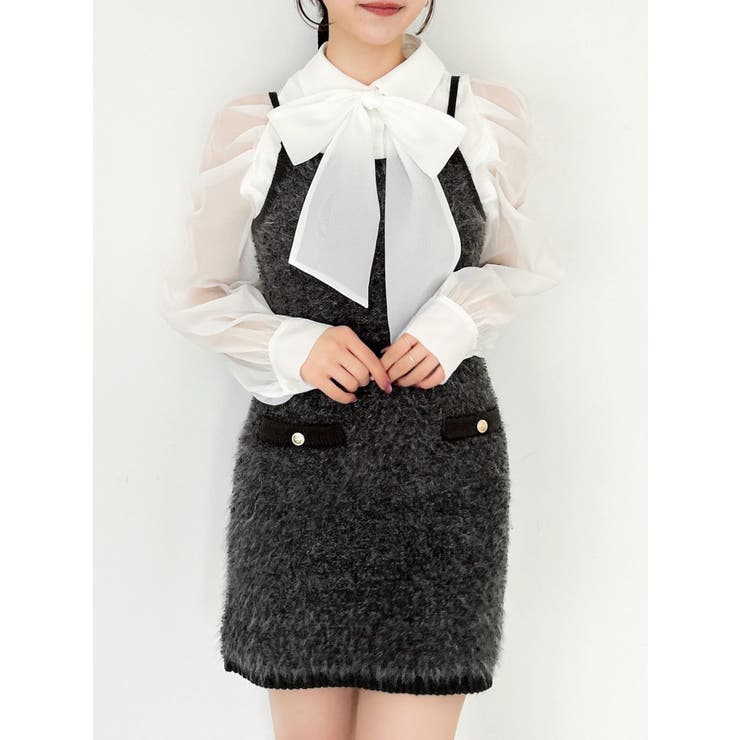 【セット対応】ヘアリーニットミニワンピース | dazzlin | 詳細画像27 