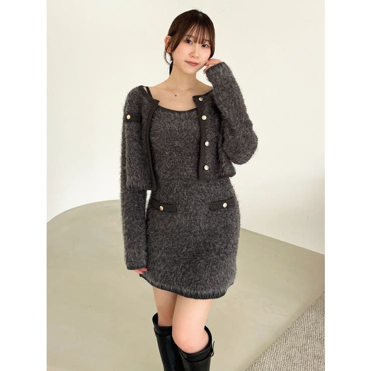 【セット対応】ヘアリーニットミニワンピース | dazzlin | 詳細画像29 