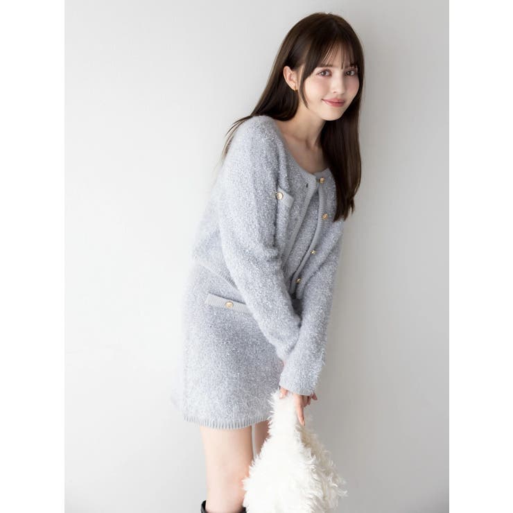 【セット対応】ヘアリーニットミニワンピース | dazzlin | 詳細画像6 