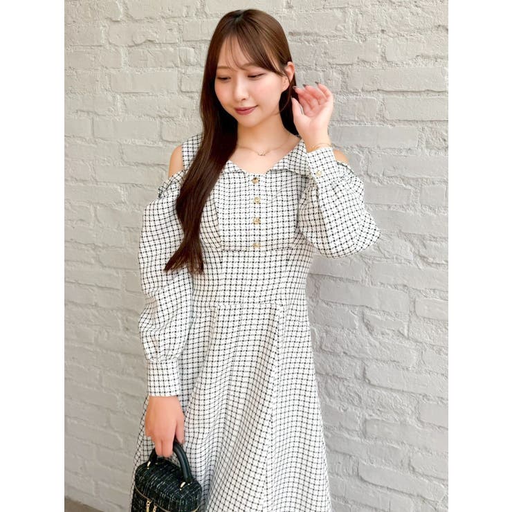 ショルダーリボンシェイプワンピース | dazzlin | 詳細画像12 