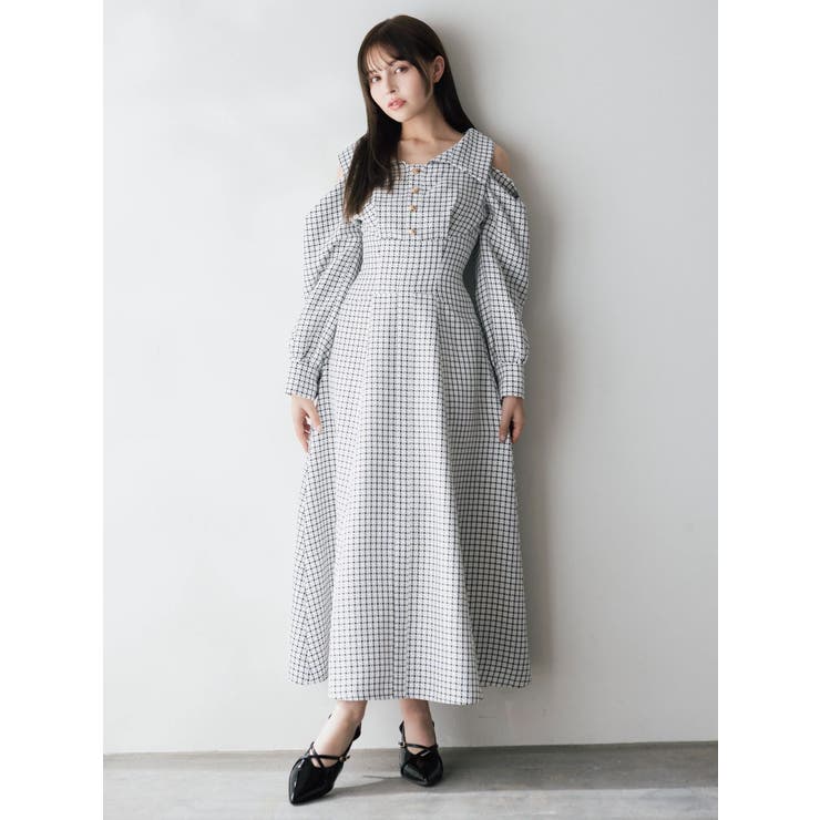 ショルダーリボンシェイプワンピース | dazzlin | 詳細画像3 