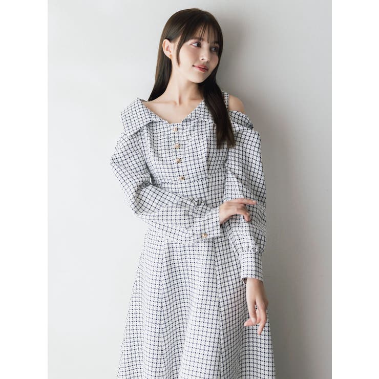 ショルダーリボンシェイプワンピース | dazzlin | 詳細画像5 