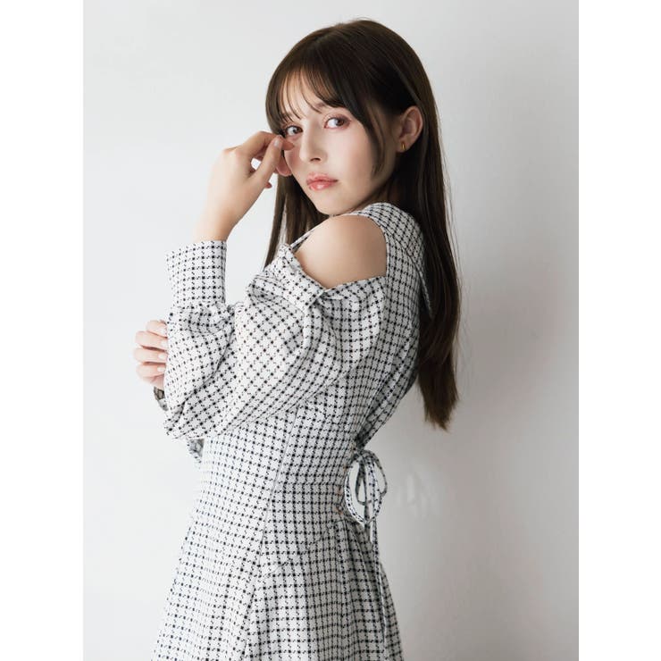 ショルダーリボンシェイプワンピース | dazzlin | 詳細画像6 