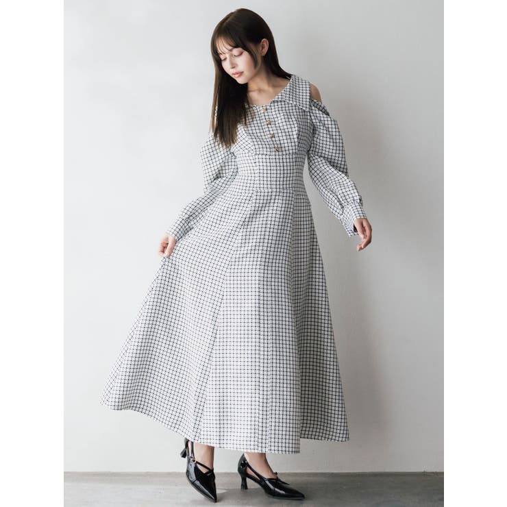 ショルダーリボンシェイプワンピース | dazzlin | 詳細画像7 