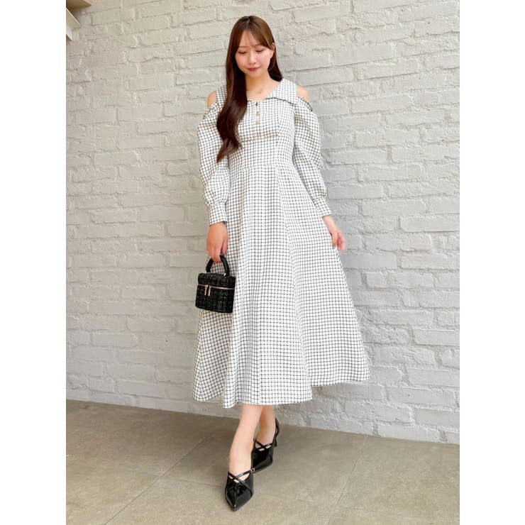 ショルダーリボンシェイプワンピース | dazzlin | 詳細画像8 